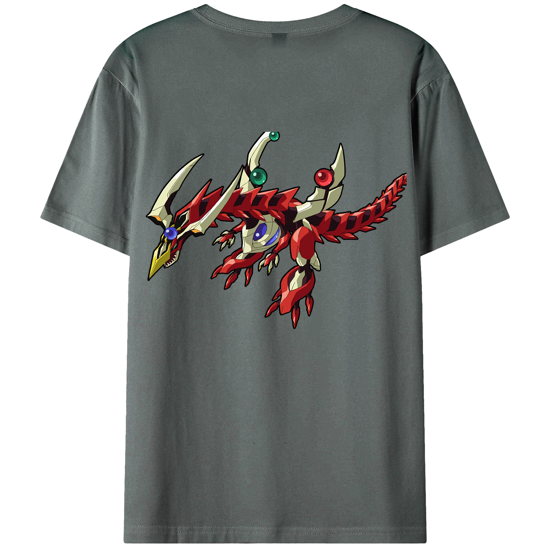 （画像用） 遊☆戯☆王 Yu-Gi-Oh! 綿100％ メンズ半袖Tシャツ（バックプリント） 通気性